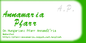 annamaria pfarr business card